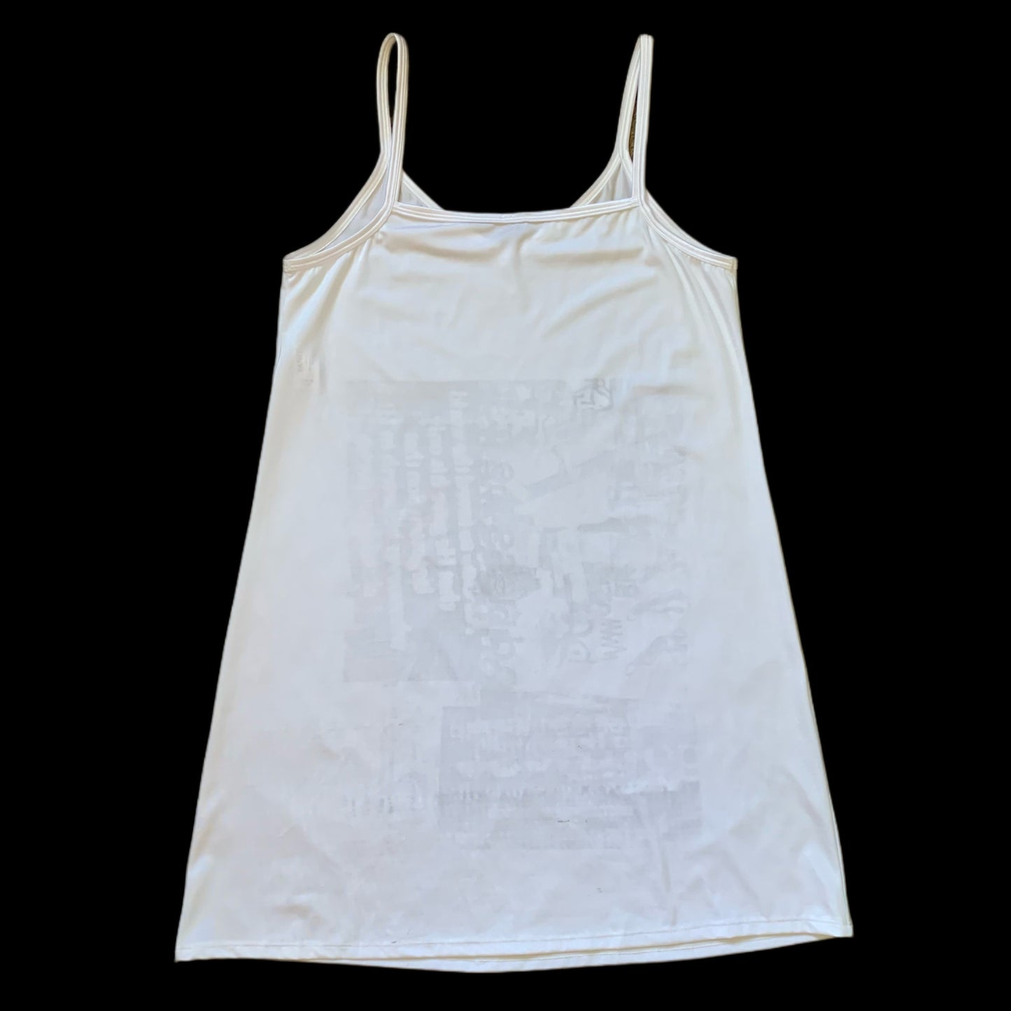 god bless the trap white slip dress sz. M